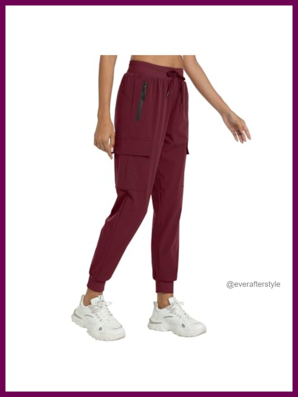 Womens Cargo Hiking Pants 4 Pockets Quick Dry Joggers